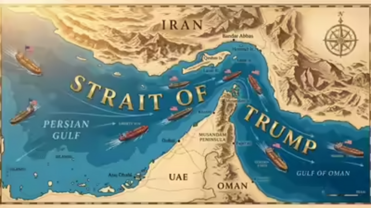 Trump reposts AI-generated image renaming the Strait of Hormuz as the “Strait of Trump”