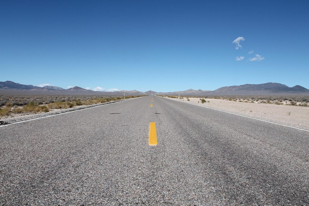 highway, desert, road, asphalt, nature, extraterrestrial highway, gray desert